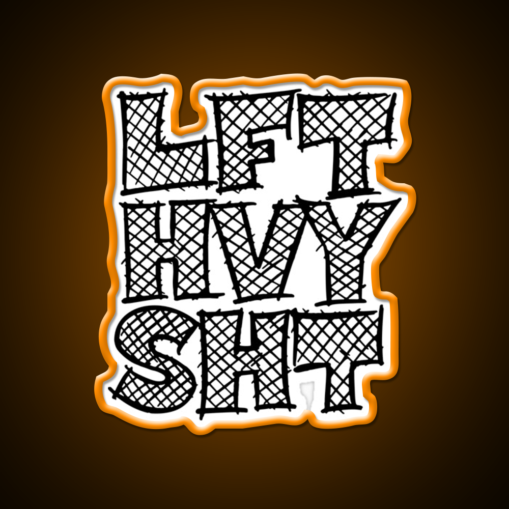 Lft Hvy Sht Gym Fitness Led Neon Sign Rgb Color