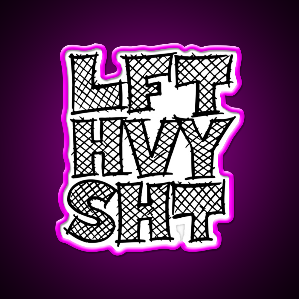 Lft Hvy Sht Gym Fitness Led Neon Sign Rgb Color