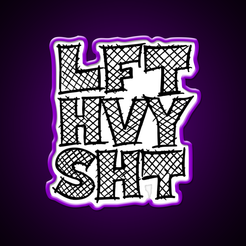 Lft Hvy Sht Gym Fitness Led Neon Sign Rgb Color