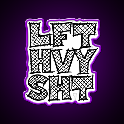 Lft Hvy Sht Gym Fitness Led Neon Sign Rgb Color