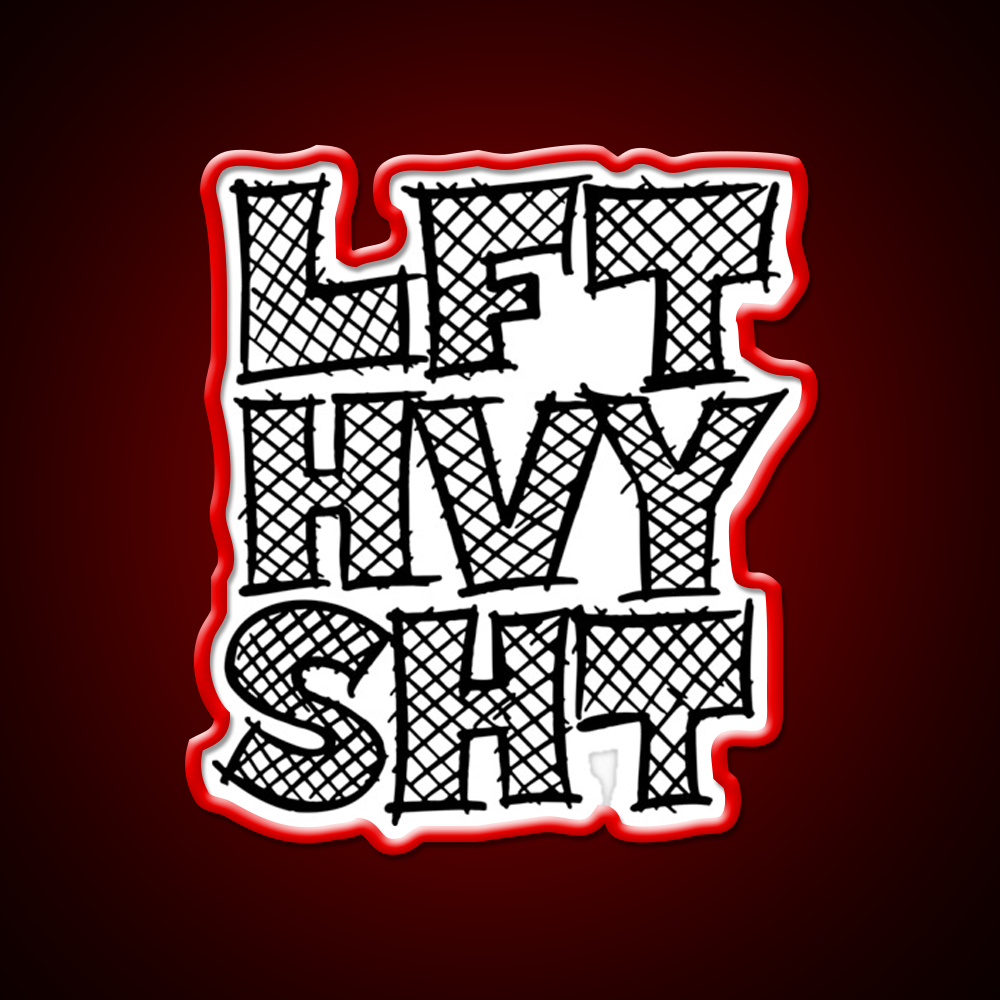 Lft Hvy Sht Gym Fitness Led Neon Sign Rgb Color