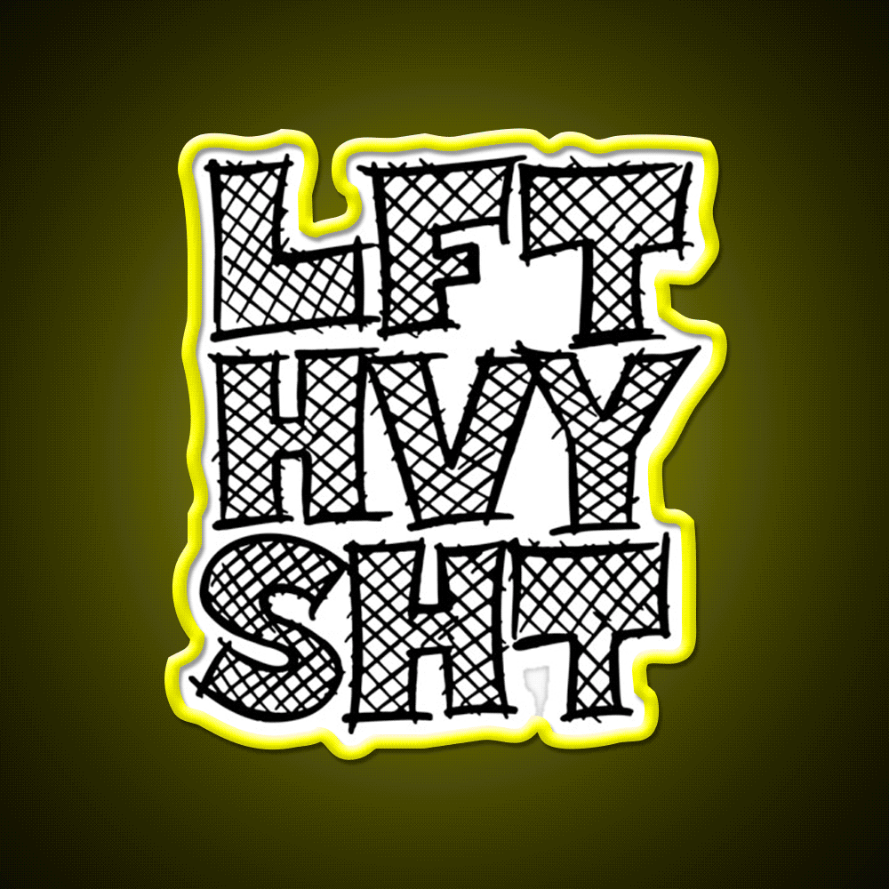 Lft Hvy Sht Gym Fitness Led Neon Sign Rgb Color