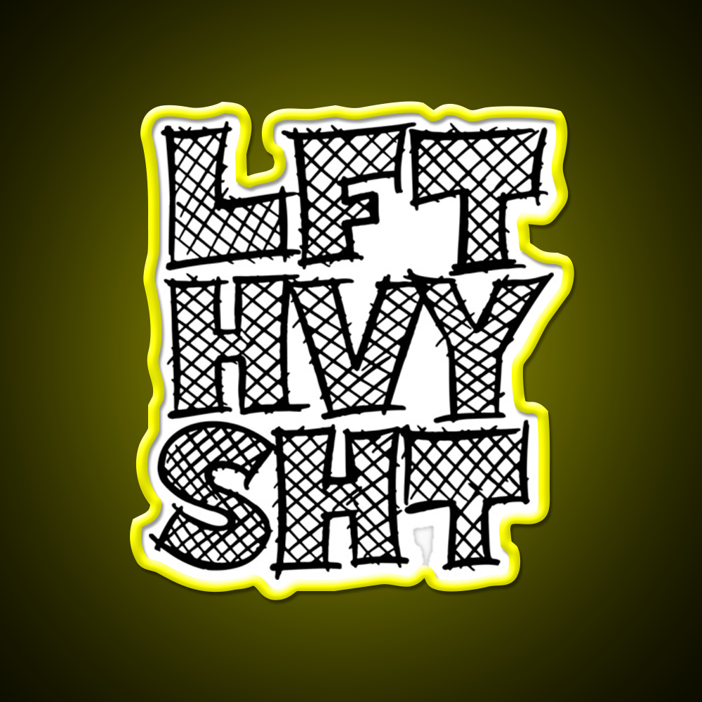 Lft Hvy Sht Gym Fitness Led Neon Sign Rgb Color