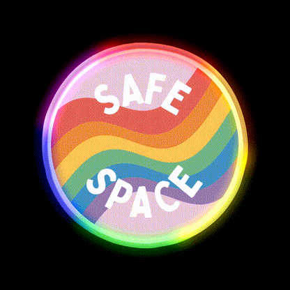 Lgbt Safe Space Everyone Is Welcome Here Welcome Led Neon Sign Open Sign Rgb Color - LED neon sign close-up detail