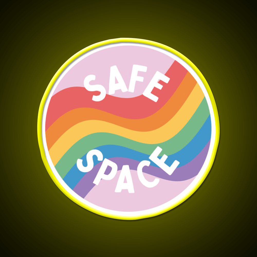 Lgbt Safe Space Everyone Is Welcome Here Welcome Led Neon Sign Open Sign Rgb Color - Shineneon