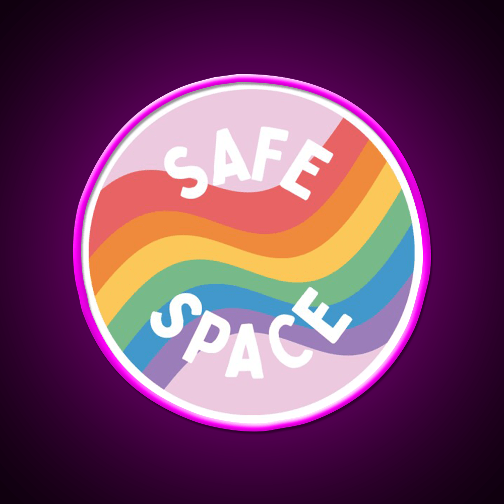 Lgbt Safe Space Everyone Is Welcome Here Welcome Led Neon Sign Open Sign Rgb Color - Shineneon