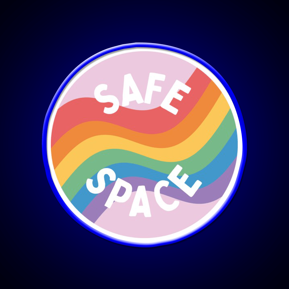 Lgbt Safe Space Everyone Is Welcome Here Welcome Led Neon Sign Open Sign Rgb Color - Shineneon