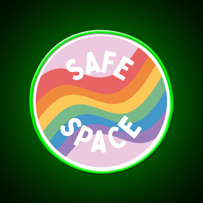 Lgbt Safe Space Everyone Is Welcome Here Welcome Led Neon Sign Open Sign Rgb Color - Shineneon