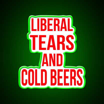 Liberal Tears And Cold Beers Beer Bar Decor Led Neon Sign Rgb Color - LED neon sign view 8