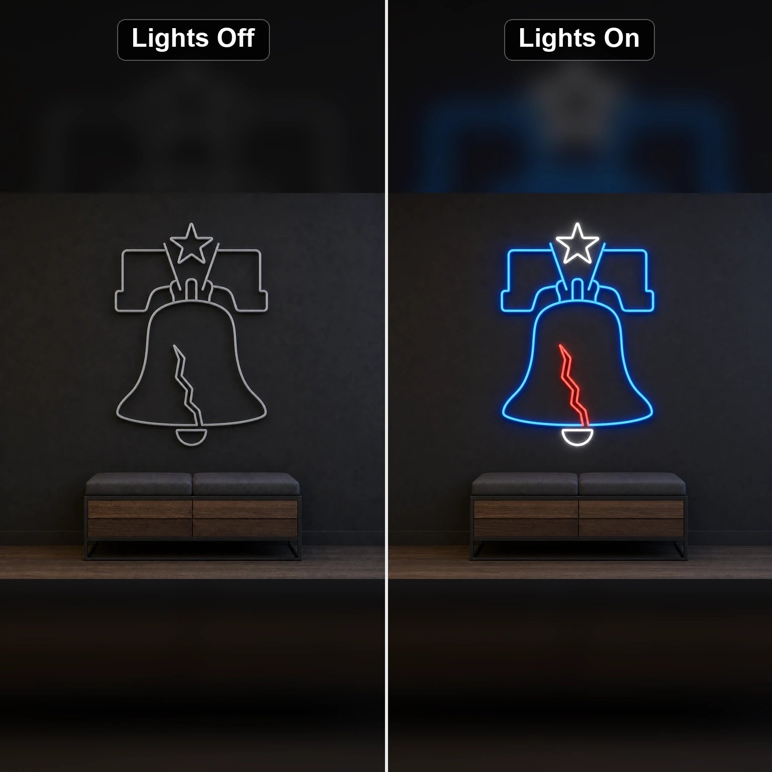 Liberty Bell LED Neon Sign Garage Neon Sign - Shineneon
