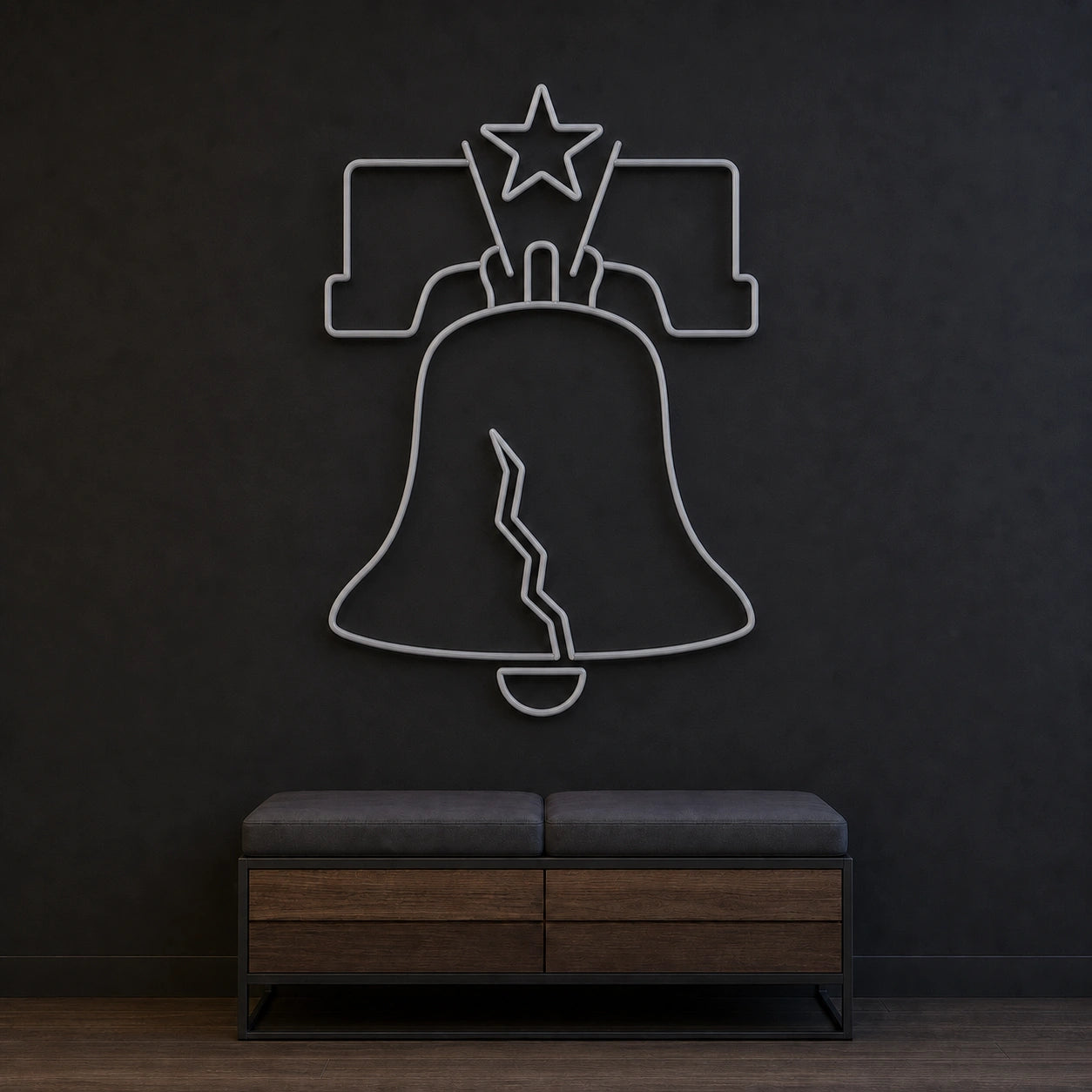 Liberty Bell LED Neon Sign Home Garage Wall Decoration size image