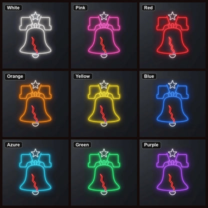 Liberty Bell LED Neon Sign Home Garage Wall Decoration color grid