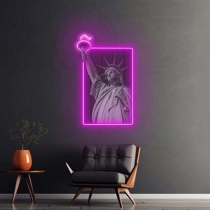 Liberty Enlightening The World Custom Led Signs Artwork For Sale - Shineneon