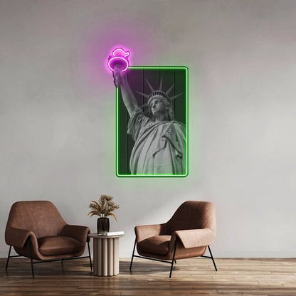 Liberty Enlightening The World Custom Led Signs Artwork For Sale - Shineneon