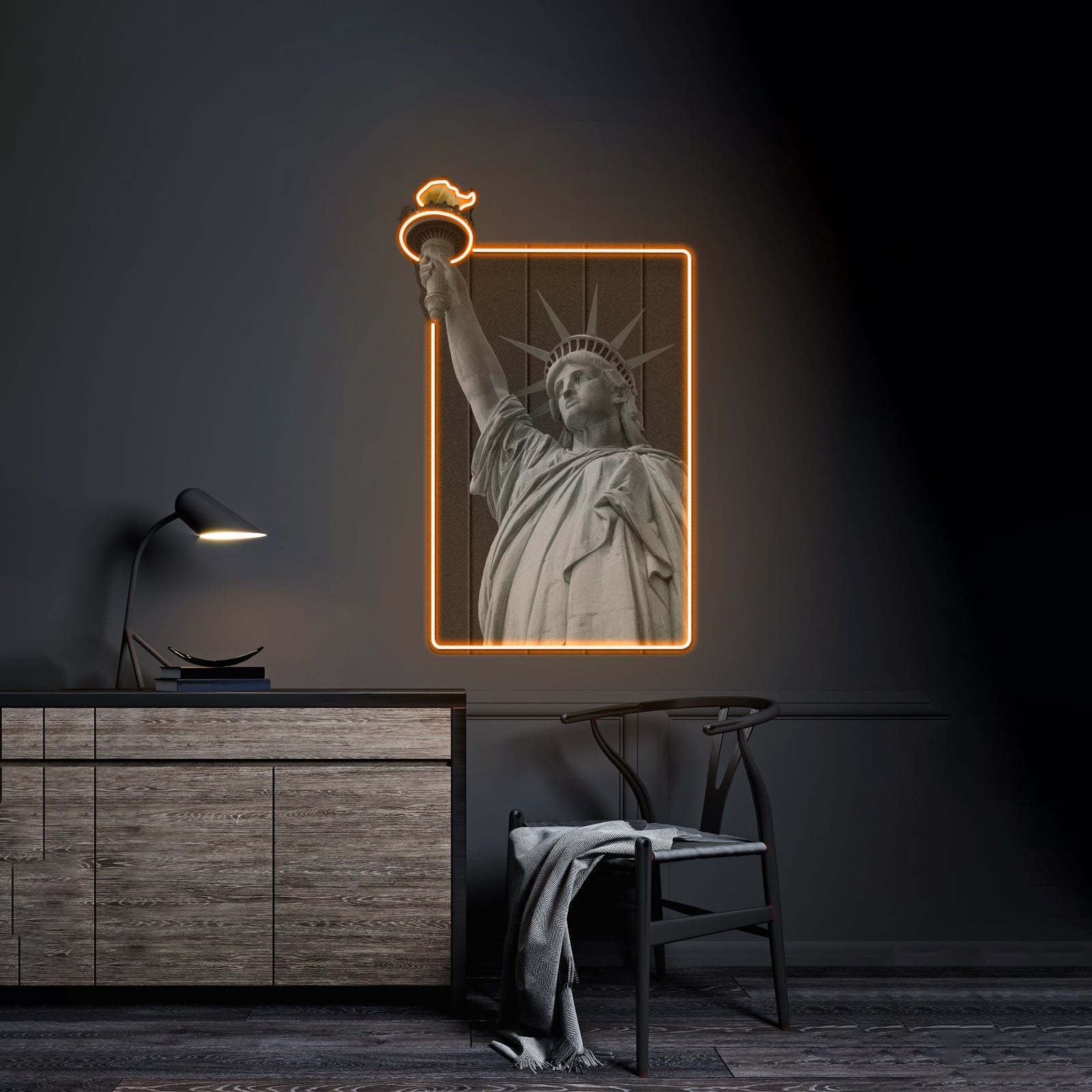 Liberty Enlightening The World Custom Led Signs Artwork For Sale - Shineneon