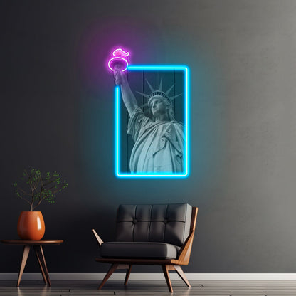 Liberty Enlightening The World Custom Led Signs Artwork For Sale - Shineneon