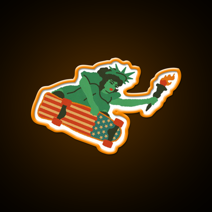 Liberty Skater Asian Cultural Led Neon Sign Rgb Color - LED neon sign view 6