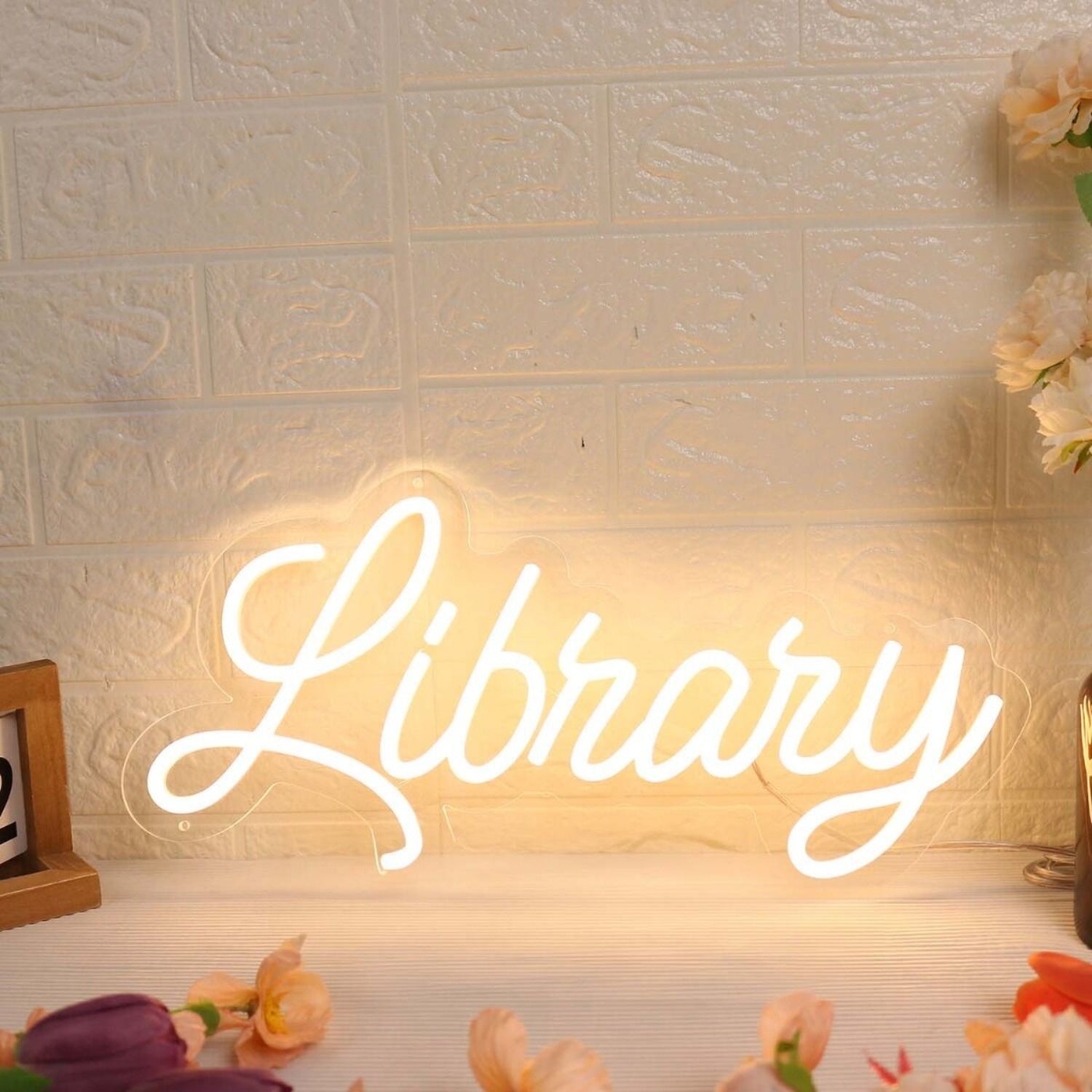 Library Yellow Neon Sign For Quiet And Informative Spaces | Shineneon