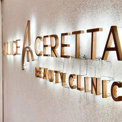 Lice Aceretta Beauty Clinic 3D Backlit Letters Business Metal Led Sign - Shineneon
