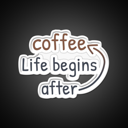 Life Begins After Coffee Cafe Led Neon Sign Espresso Bar Art Rgb Color