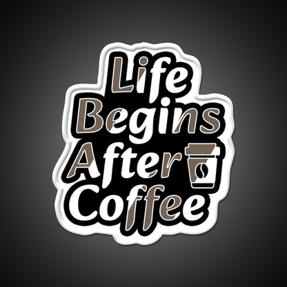 Life Begins After Coffee Fuel For Every Day Led Neon Sign Espresso Bar Art Rgb Color