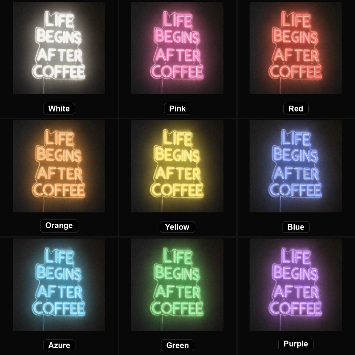 Life Begins After Coffee LED Neon Sign Man Cave Neon Sign - Shineneon