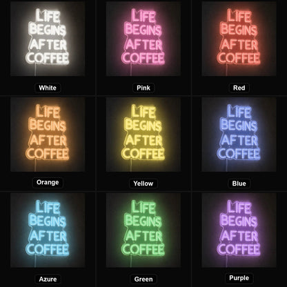 Life Begins After Coffee LED Neon Sign Man Cave Neon Sign - Shineneon