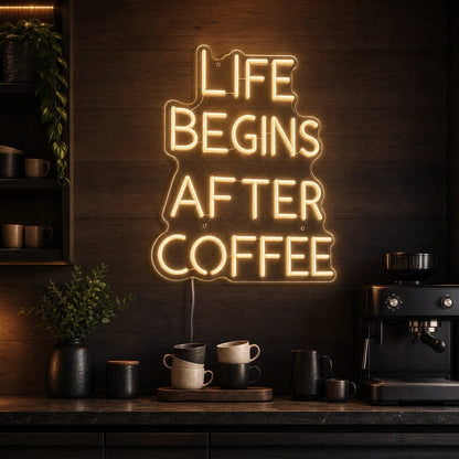 Life Begins After Coffee LED Neon Sign Man Cave Neon Sign - Shineneon