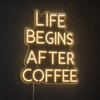 Life Begins After Coffee LED Neon Sign Man Cave Neon Sign - Shineneon