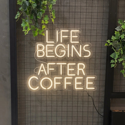Life Begins After Coffee LED Neon Sign Wall Neon Sign - 01 Original Product Image