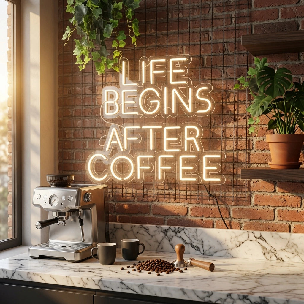 Life Begins After Coffee LED Neon Sign Wall Neon Sign - 02 High-Converting Product Image