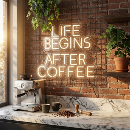 Life Begins After Coffee LED Neon Sign Wall Neon Sign - 02 High-Converting Product Image
