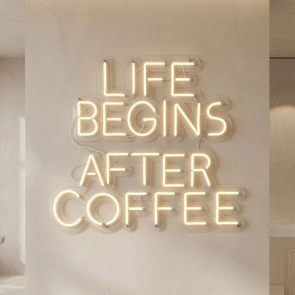 Life Begins After Coffee LED Neon Sign Wall Neon Sign - Shineneon