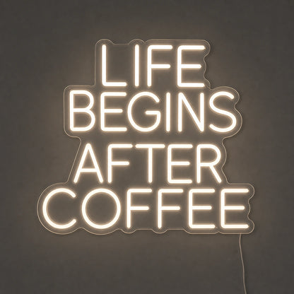 Life Begins After Coffee Room Decor LED Neon Sign Home Garage Wall Decoration main product image