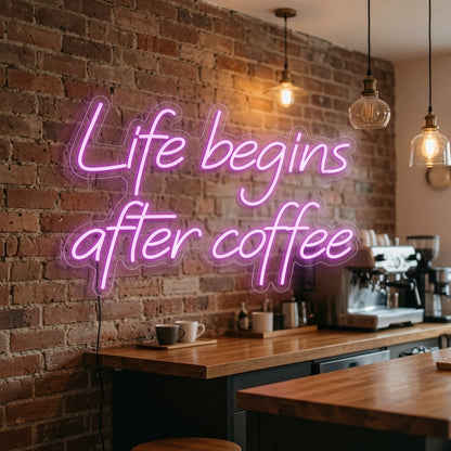 Life Begins After Coffee Wall Decor LED Neon Sign Wall Neon Sign - 02 High-Converting Product Image