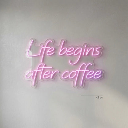 Life Begins After Coffee Wall Decor LED Neon Sign Wall Neon Sign - Shineneon