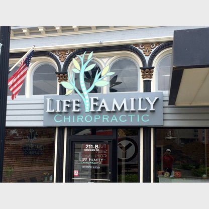 Life Family Chiropractic 3D Frontlit And Backlit Channel Letter Led Light Sign