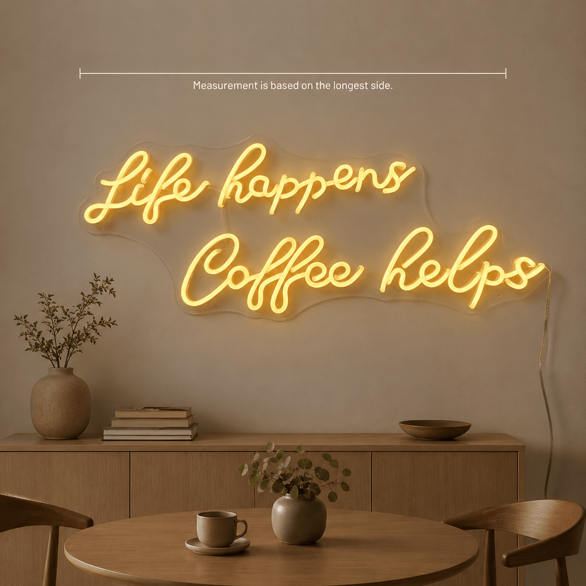 Life Happens Coffee Helps LED Neon Sign Wall Neon Sign - Shineneon