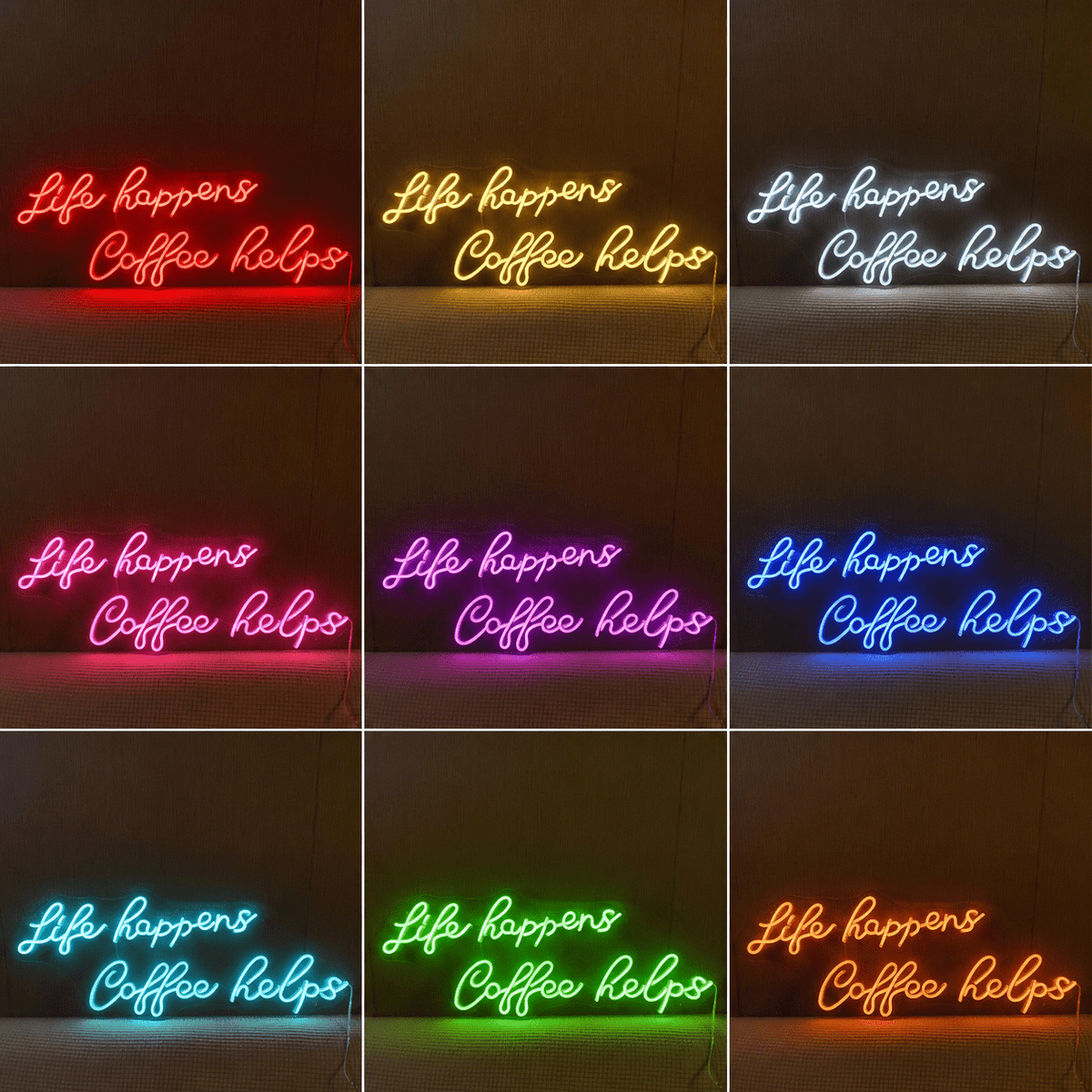 Life Happens Coffee Helps LED Neon Sign Wall Neon Sign - Shineneon