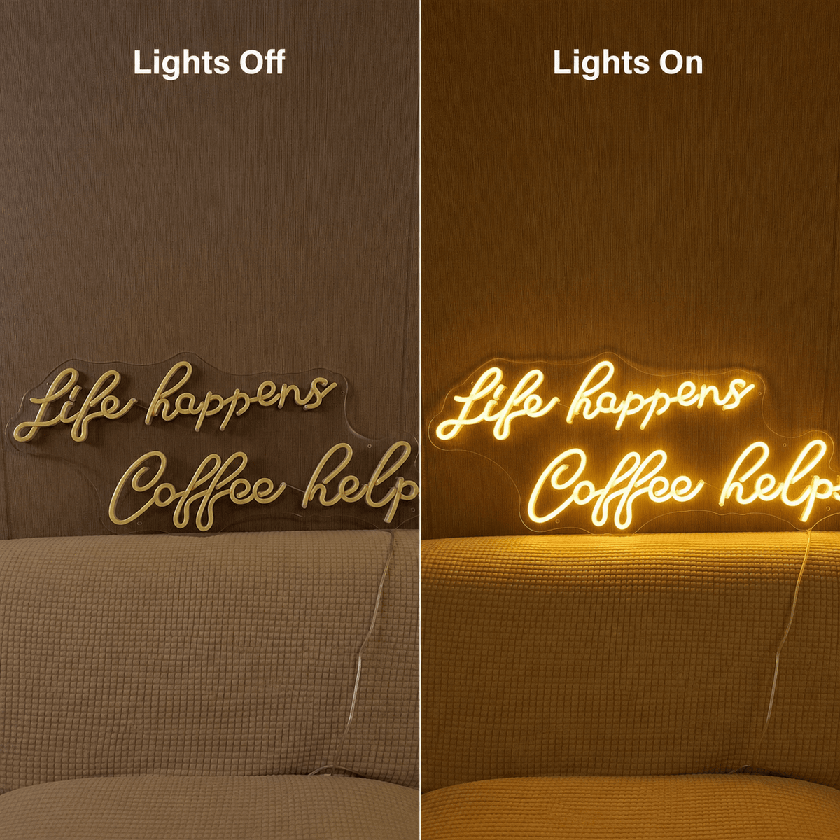Life Happens Coffee Helps LED Neon Sign Wall Neon Sign - Shineneon
