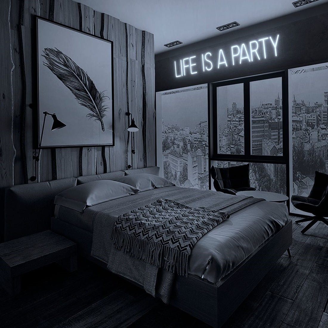 Life Is A Party Led Sign Business Neon Sign - Shineneon