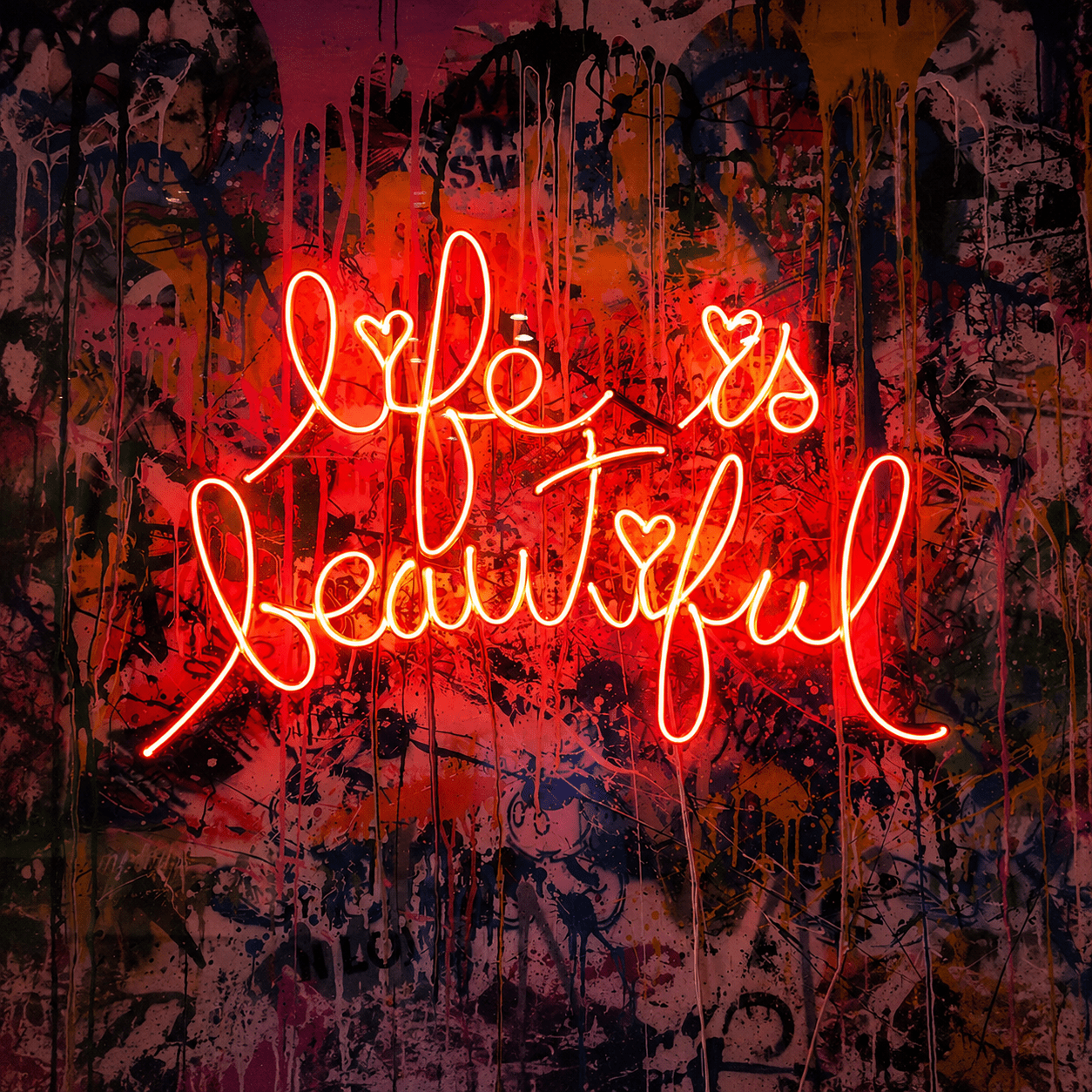 Life Is Beautiful LED Neon Sign Bedroom Wall Art - Shineneon