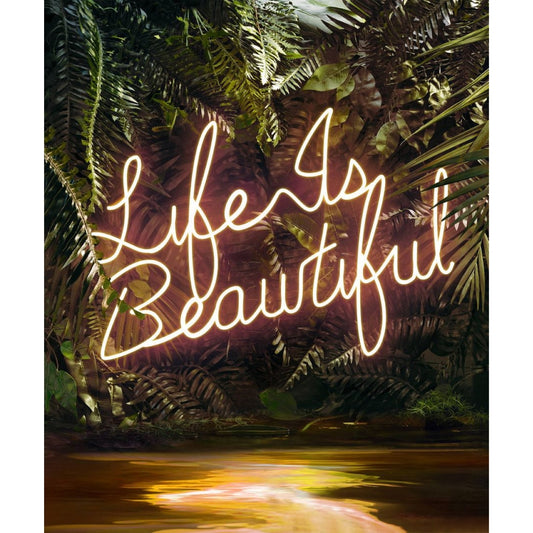 Life Is Beautiful Led Sign Business Neon Signs Wall Decor