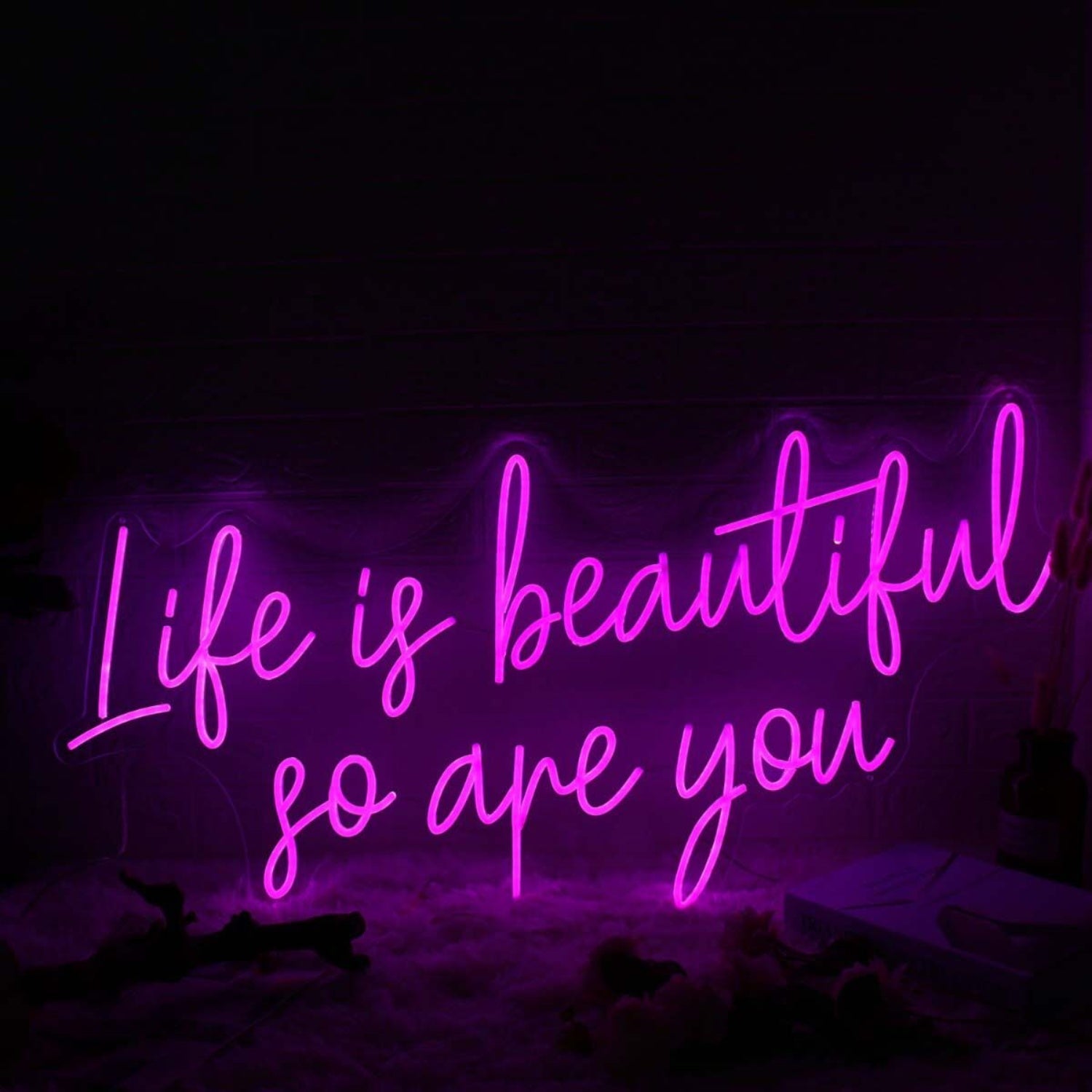 Life Is Beautiful So Are You Pink Neon Sign | Shineneon