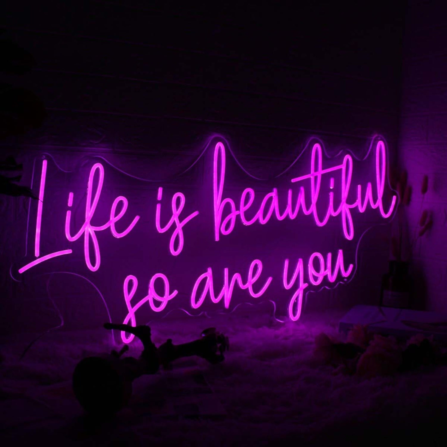 Life Is Beautiful So Are You Pink Neon Sign | Shineneon