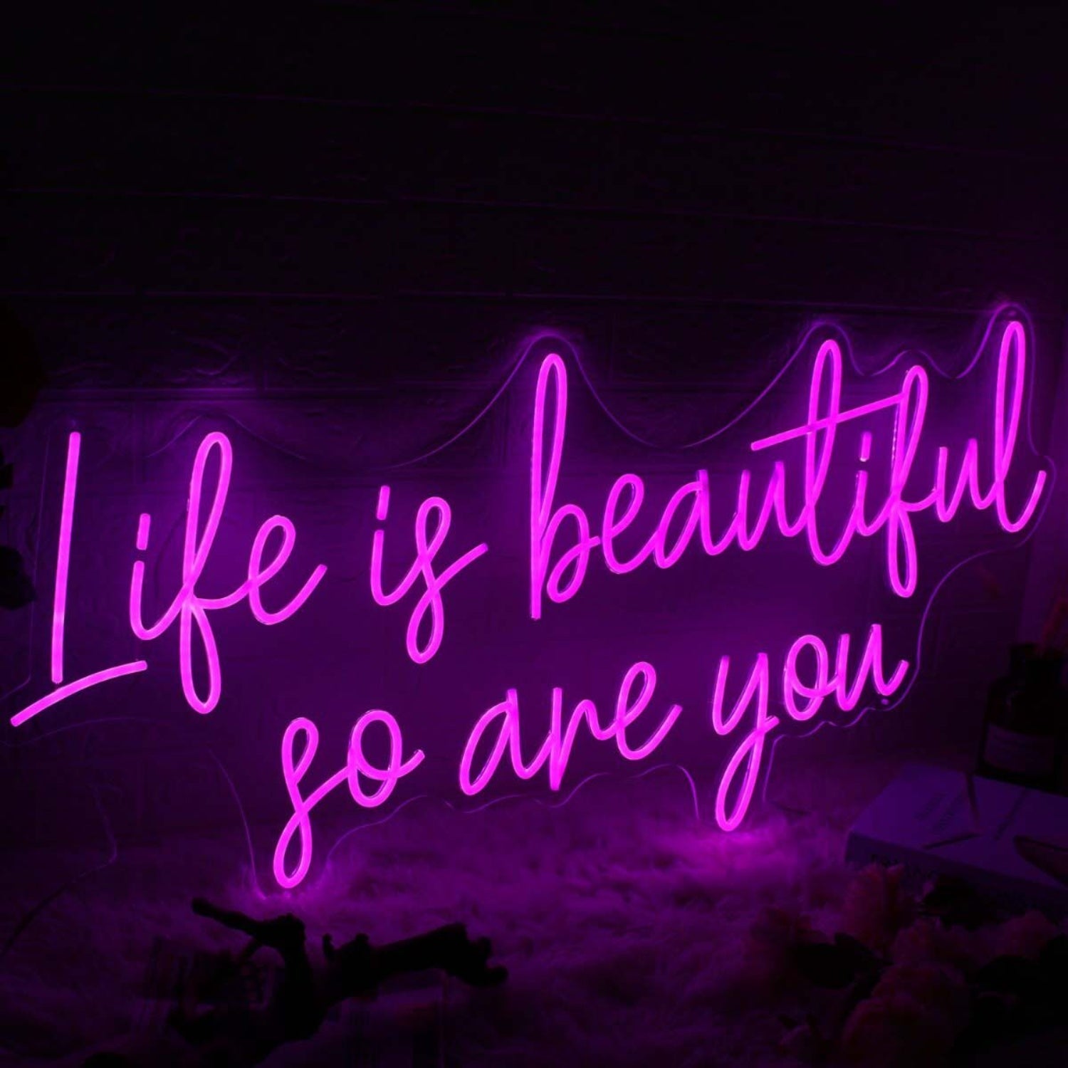 Life Is Beautiful So Are You Pink Neon Sign | Shineneon