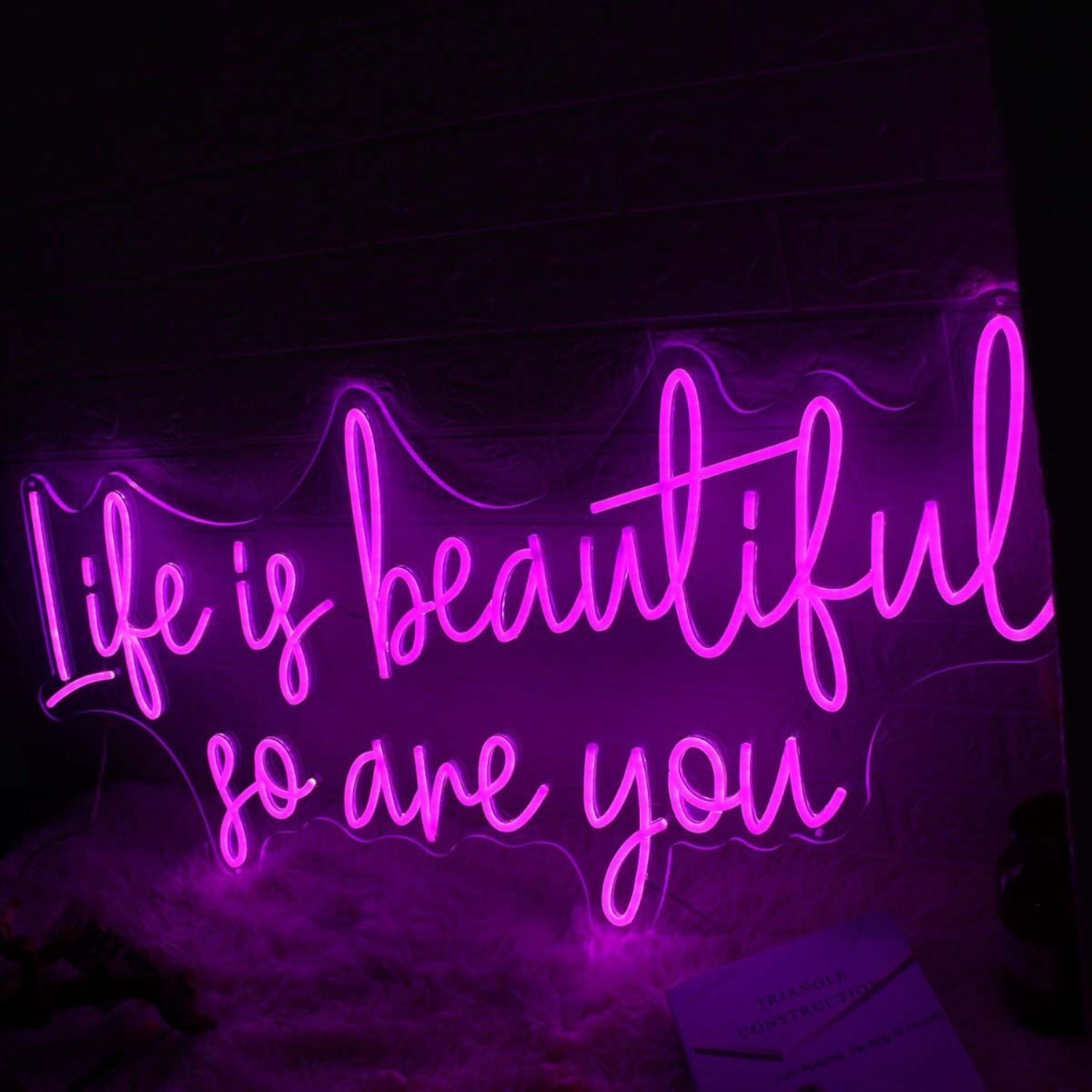 Life Is Beautiful So Are You Pink Neon Sign | Shineneon
