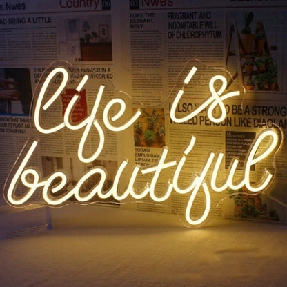 Life Is Beautiful Wedding Neon Sign | Shineneon