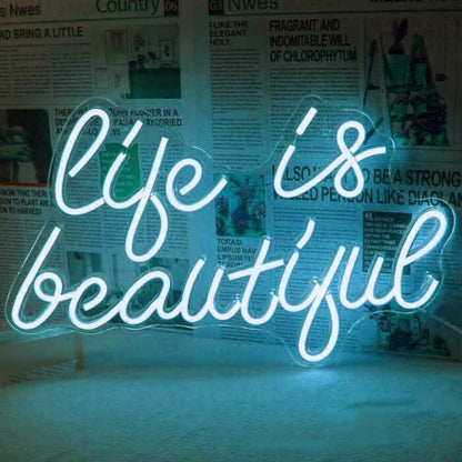 Life Is Beautiful Wedding Neon Sign | Shineneon