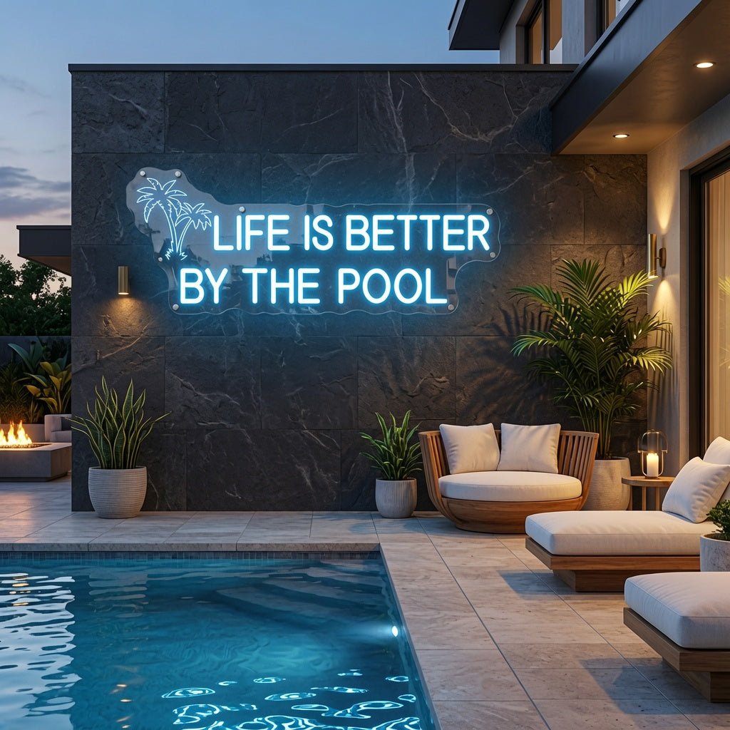 Life Is Better By The Pool LED Neon Sign Wall Neon Sign - Shineneon